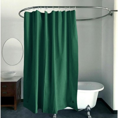 Home Mart Goods Hunter Green Vinyl Shower Curtain Liner Waterproof - 70" x 72"