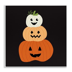 Stupell Industries Happy Jack-o-Lanterns on Black Wall Plaque Art - 1 of 4