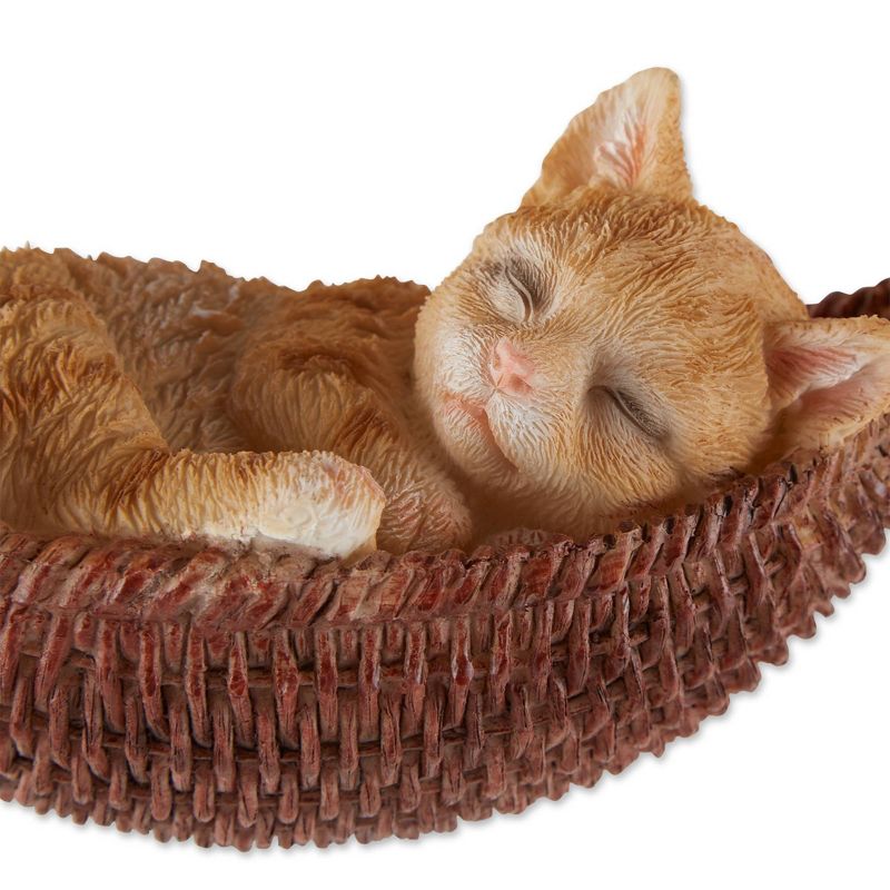 9.25&#34; Polyresin Napping Cat on Hammock Garden Figurine Brown - Zingz &#38; Thingz, 6 of 13