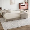 78.7"W Convertible Sleeper Sofa Bed, Chenille Folding Floor Couch with Pillows & Side Pocket (No Assembly) - ModernLuxe - 2 of 4