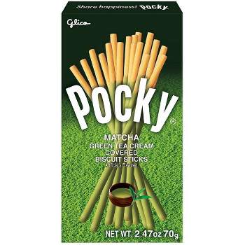 Glico Pocky Matcha Green Tea Cream Covered Biscuit Sticks - 2.47oz