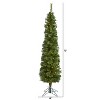 6ft. Green Pencil Artificial Christmas Tree with 150 Clear Multifunction LED Lights and 264 Branches – Space-Saving X-Mas Tree - 2 of 4