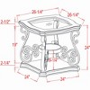 Spassway Vintage 26"W x 26"D x 24"H 2-tier Tempered Glass Side Table End Table with Metal Legs for Living Room - 4 of 4