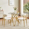 ORRD 2-Piece Modern Farmhouse Dining Chairs (White & Gold) - 3 of 4