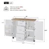 Rolling Kitchen Island Cart, Storage Drawers, Slide-Out Shelves, Spice Rack, Towel Rack, Locking Wheels, Internal Storage Rack, Kitchen Cabinets - 4 of 4