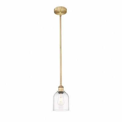 Bella - 1 Light Stem Hung Mini Pendant In Industrial Style-9 Inches Tall and 5.5 Inches Wide