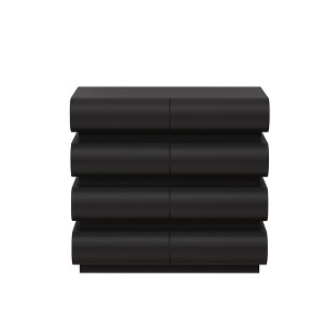 VYNXARIA Modern Bedroom Essential: Handle - Free Black 8 Drawer Dresser with Abundant Storage - 1 of 4