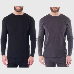Alpine Swiss Mens Thermal Long Sleeve Top Underwear Crew Neck Shirt Waffle Knit Henley Base Layer - 1 of 4