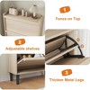 Shoe Cabinet with Flip Drawers, Wooden Shoe Organizer Cabinet with Adjustable Shelf, Shoe Storage for Entryway, Hallway, Living Room - 4 of 4