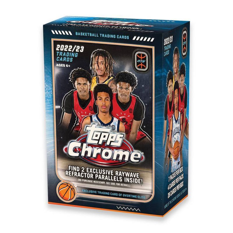 2023 Topps Overtime Elite Basketball Chrome Trading Card Game Blaster Box, 1 of 4
