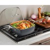 Gotham Steel 9.5" Deep Squre Nonstick Pan with Steamer Tray, Fry Basket and Glass Lid - 4 of 4