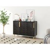 VYNXARIA 3-Door Storage Cabinet with Honeycomb Metal Doors and Adjustable Shelves - 4 of 4