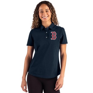 Boston Red Sox Cutter & Buck Advantage Refresh Epic Confidence Recycled Womens Tri-Blend Pique Polo - Liberty Navy - Small - 1 of 1
