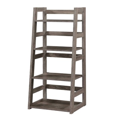 44.25" Designs2Go Trestle Bookcase Weathered Gray - Breighton Home