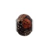 Black Bow Jewelry Brown, Black, Glitter Overlay Glass & Sterling Silver Bead Charm, 15mm - 2 of 4