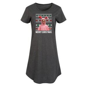 Women's - A Christmas Story - Merry Christmas Graphic T-shirt Dress - 1 of 4