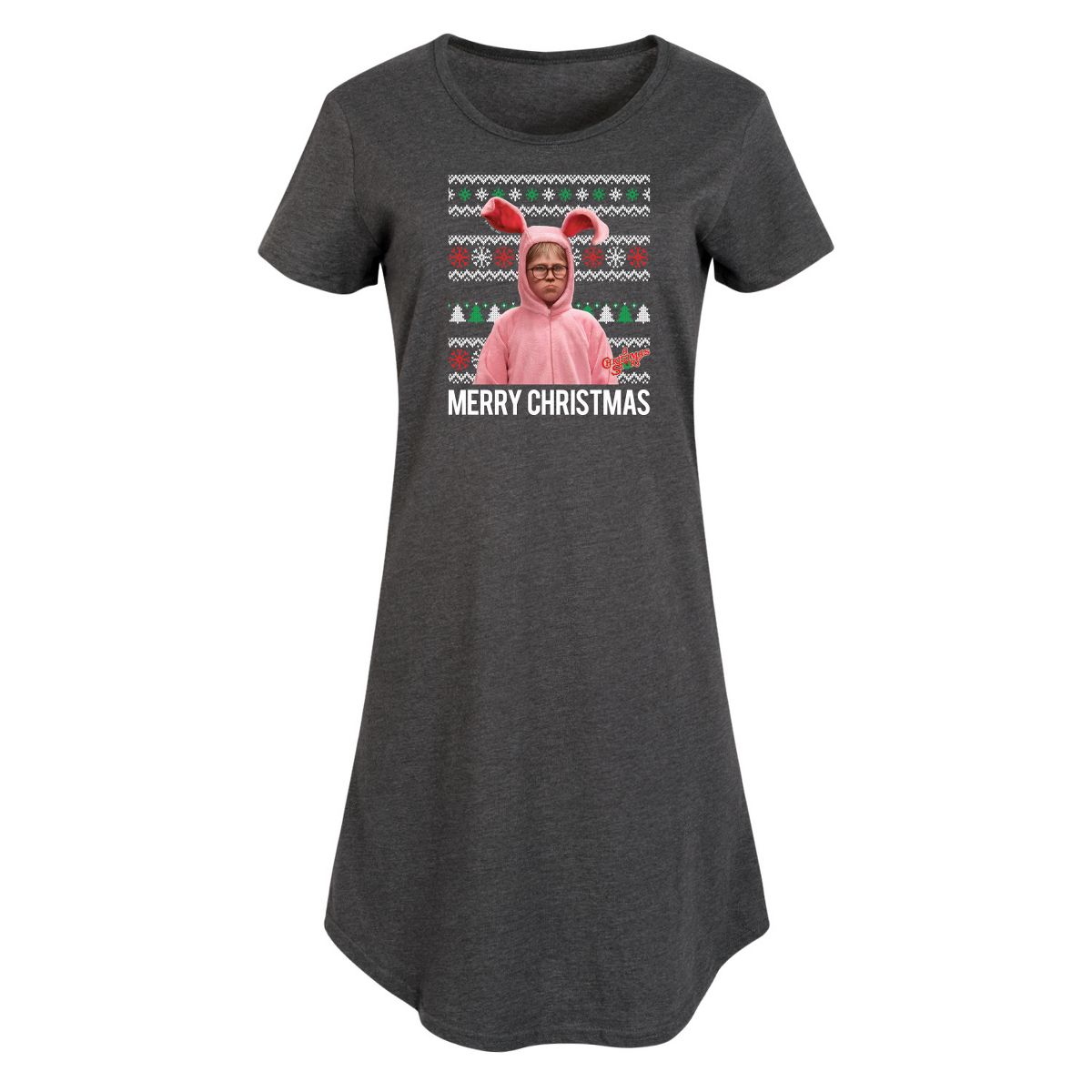 Women's - A Christmas Story - Merry Christmas Graphic T-shirt Dress - thumbnail 6