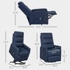 Aghana Digitals Deep Blue Electric Power Lift Recliner Chair with Remote, Breathable Linen Fabric, - 2 of 4