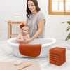 Baby Washcloths Muslin Cotton, Large 10”x10” by Comfy Cubs - 2 of 4