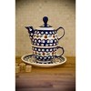 Blue Rose Polish Pottery 1148-775 Zaklady Individual Teapot & Cup - 3 of 3