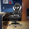 ELECWISH Racing Style High Back Computer Chair with Footrest Headrest and Lumbar Support - 3 of 4