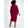 Jessica London Cable Knit Cape Sweater Dress - 3 of 4