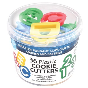 R&M International Alphabet & Numbers, 36 Piece, Plastic - 1 of 2