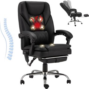 EROMMY 6-Point Massage Office Chair,Black - 1 of 4