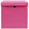 vidaXL Storage Boxes with Lids 4 pcs Pink 12.6 in x12.6 in x12.6 in Fabric - 4 of 4