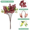 Unique Bargains Foam Handmade Lifelike Durable Artificial Holly Berry 9.8" - 2 of 4