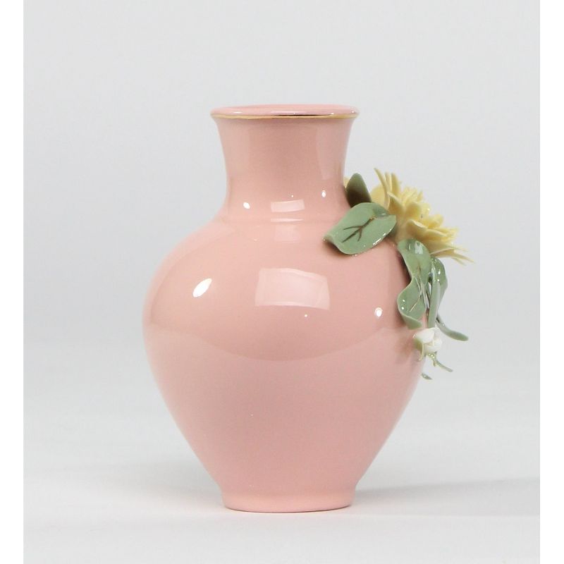 Kevins Gift Shoppe Ceramic Mini Size Ceramic Yellow Flower Vase, 2 of 5