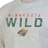 NHL Minnesota Wild Men's Long Sleeve Ash Gray Crew Neck Fleece Hooded Sweatshirt - 3 of 3