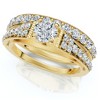 Pompeii3 1Ct TW Vintage Engagement Wedding Ring Set Lab Created 14k Gold - 4 of 4