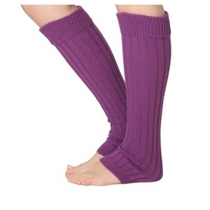 Isadora Paccini Women's 80s Style Ribbed Royal Simplicity Purple Leg Warmers for Parties & Sports Accessories - 1 of 1