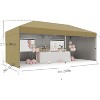 Pop Up Canopy Tent, Heavy Duty Outdoor Canopy W/ Removable Sidewall, Portable Tent Gazebo, Instant Tent Shelter for Parties, Events, & Vendors - 2 of 4