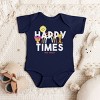 The Juniper Shop Mini Smiley Happy Times Baby Short Sleeve Bodysuit - 3 of 4