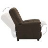 vidaXL Recliner in Modern Brown Fabric - High Comfort and Adjustable Backrest & Footrest, Thick Padding, Durable Upholstery with Side Pocket - 4 of 4