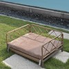 Lyngins Wicker Dog Sofa Bed with Washable Cushion, Indoor/Outdoor Pet Sofa for Small and Medium Dogs, Modern Dog Couch - 2 of 4