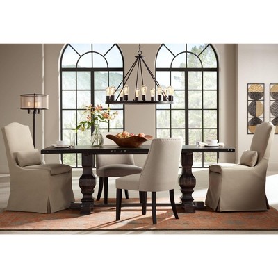 Durango 62" Rustic Edison Bronze Floor Lamp with Sheer Shade