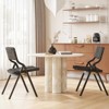 PAGED Modern Dining Chairs Set of 2, Chairs for Dining Table with Woven Rope/Faux Leather & Woven Seat for Kitchen & Dining Room - 3 of 4