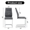 LOVMOR Dining Chairs Set, kitchen & Dining Room Chairs with Metal Legs and Faux Leather Padded Seat, kitchen Chairs w/ High Back - 2 of 4