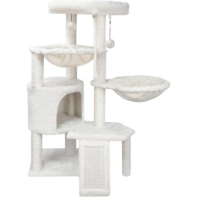 Heybly Three Layer Cat Tree with Cat Condo and Two Hammocks