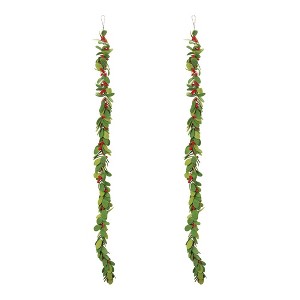 Fabric Mistletoe String Garland (Set of 2) - 1 of 3