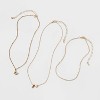 Girls' Initial with Choker and Layered Necklace Set - art class™ Gold - 2 of 3