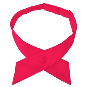 Women's Solid Color 1.75" W x Up to 19" L Crossover Tie Uniform Adjustable Neck tie - 1 of 3