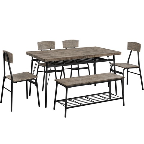 Space saving 6 seater table and chairs hot sale