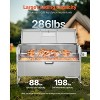 VEVOR 60W Rotisserie Grill with Hooded Cover, 56 Inch Pig Lamb Goat Rotisserie Grill Roaster, 286Lbs Capacity, Silver - 4 of 4