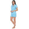 Casual Nights Women's Rayon Printed Short Sleeve Capri Pajama Set - 2 of 4