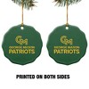 George Mason University Primary Logo Porcelain Scalloped Holiday Christmas Tree Ornament - 2 of 4