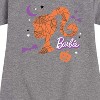 - Barbie - Witch Silhouette Graphic Short Sleeve Fleece Dress - 2 of 4